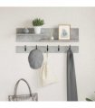 vidaXL Wall-Mounted Coat Rack with Shelf Concrete Grey 90 x 15 x 36 cm