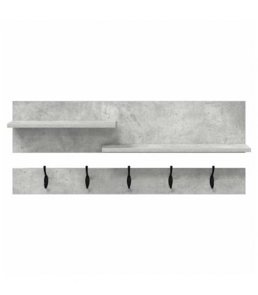 vidaXL Wall-Mounted Coat Rack with Shelf Concrete Grey 90 x 15 x 36 cm