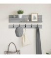 vidaXL Wall-Mounted Coat Rack with Shelf Grey Sonoma 90 x 15 x 36 cm