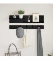 vidaXL Wall-Mounted Coat Rack with Shelf Black Oak 90 x 15 x 36 cm