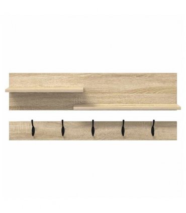 vidaXL Wall-Mounted Coat Rack with Shelf Sonoma Oak 90 x 15 x 36 cm