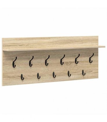 vidaXL Wall-Mounted Coat Rack with Shelf Sonoma Oak 100 x 40 x 12 cm
