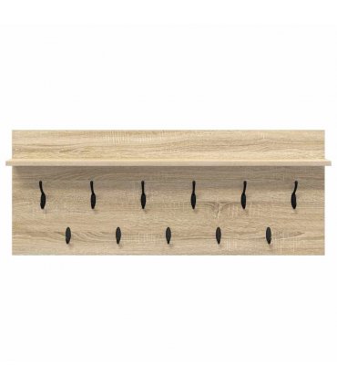 vidaXL Wall-Mounted Coat Rack with Shelf Sonoma Oak 100 x 40 x 12 cm