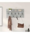 vidaXL Wall-Mounted Coat Rack with Shelf Concrete Grey 80 x 40 x 12 cm