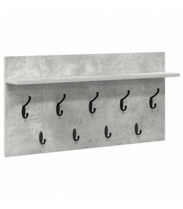 vidaXL Wall-Mounted Coat Rack with Shelf Concrete Grey 80 x 40 x 12 cm