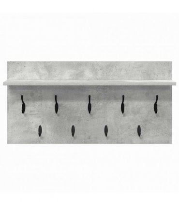 vidaXL Wall-Mounted Coat Rack with Shelf Concrete Grey 80 x 40 x 12 cm