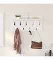 vidaXL Wall-Mounted Coat Rack White 80 x 40 x 12 cm Engineered wood