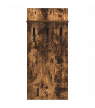 vidaXL Wall-Mounted Coat Rack with Shelf Smoked Oak 40 x 10 x 90 cm