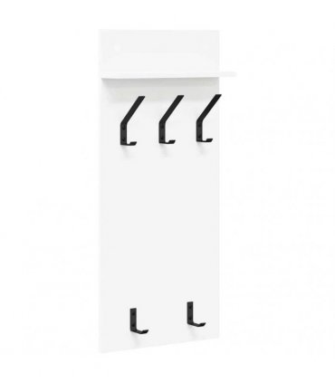 vidaXL Wall-Mounted Coat Rack White 40 x 10 x 90 cm Engineered wood