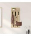 vidaXL Wall-Mounted Coat Rack with Shelf Sonoma Oak 40 x 10 x 90 cm