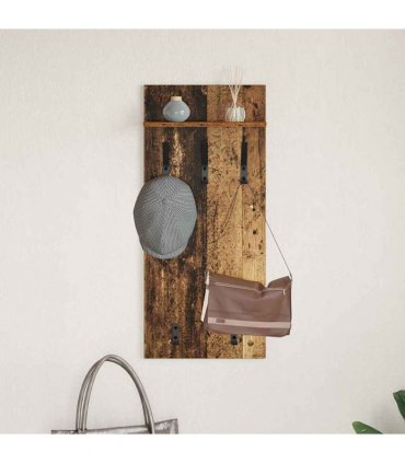 vidaXL Wall-Mounted Coat Rack Old Wood 40 x 10 x 90 cm Engineered wood