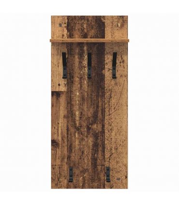 vidaXL Wall-Mounted Coat Rack Old Wood 40 x 10 x 90 cm Engineered wood