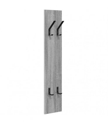 vidaXL Wall-Mounted Coat Rack Grey Sonoma 20 x 1.5 x 100 cm