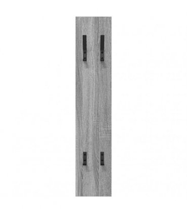 vidaXL Wall-Mounted Coat Rack Grey Sonoma 20 x 1.5 x 100 cm