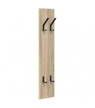 vidaXL Wall-Mounted Coat Rack Sonoma oak 20 x 1.5 x 100 cm