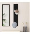 vidaXL Wall-Mounted Coat Rack Wall-mounted Black Oak 20 x 1.5 x 100 cm