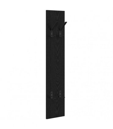 vidaXL Wall-Mounted Coat Rack Wall-mounted Black Oak 20 x 1.5 x 100 cm