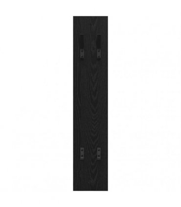 vidaXL Wall-Mounted Coat Rack Wall-mounted Black Oak 20 x 1.5 x 100 cm
