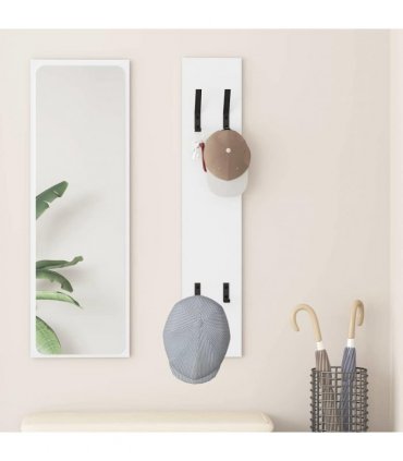 vidaXL Wall-Mounted Coat Rack White 20 x 1.5 x 100 cm Engineered wood