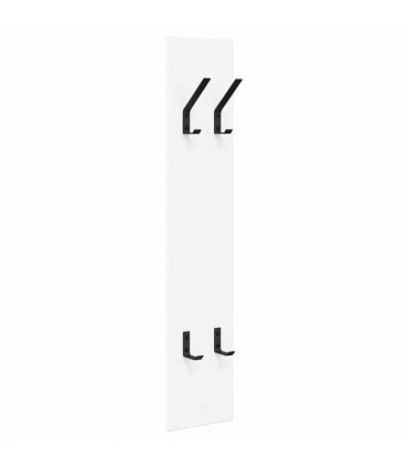 vidaXL Wall-Mounted Coat Rack White 20 x 1.5 x 100 cm Engineered wood