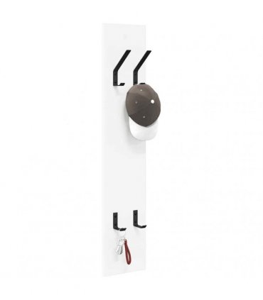 vidaXL Wall-Mounted Coat Rack White 20 x 1.5 x 100 cm Engineered wood