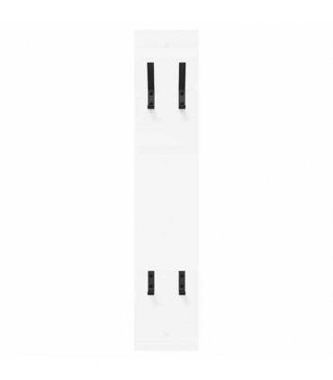 vidaXL Wall-Mounted Coat Rack White 20 x 1.5 x 100 cm Engineered wood