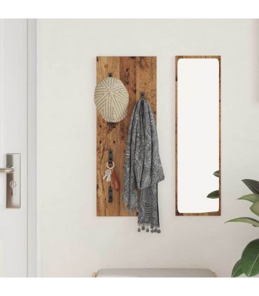 vidaXL Wall-Mounted Coat Rack Wall-mounted Old Wood 30 x 1.5 x 80 cm