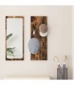 vidaXL Wall-Mounted Coat Rack Wall-mounted Smoked Oak 30 x 1.5 x 80 cm