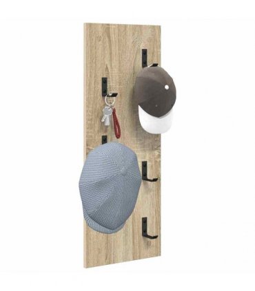 vidaXL Wall-Mounted Coat Rack Wall-mounted Sonoma Oak 30 x 1.5 x 80 cm