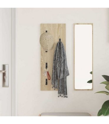 vidaXL Wall-Mounted Coat Rack Wall-mounted Sonoma Oak 30 x 1.5 x 80 cm