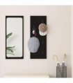 vidaXL Wall-Mounted Coat Rack Wall-mounted Black Oak 30 x 1.5 x 80 cm