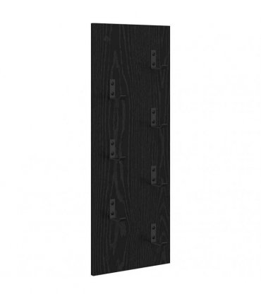vidaXL Wall-Mounted Coat Rack Wall-mounted Black Oak 30 x 1.5 x 80 cm