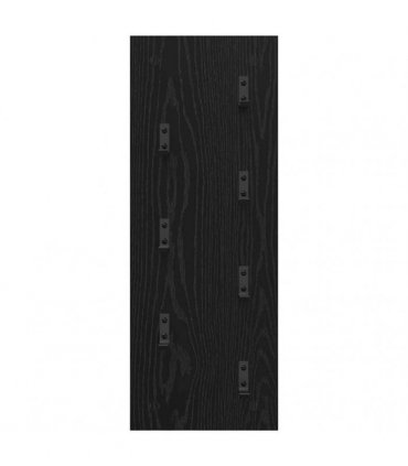 vidaXL Wall-Mounted Coat Rack Wall-mounted Black Oak 30 x 1.5 x 80 cm