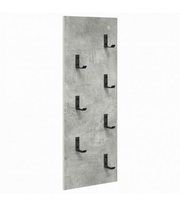 vidaXL Wall-Mounted Coat Rack Concrete Grey 30 x 1.5 x 80 cm