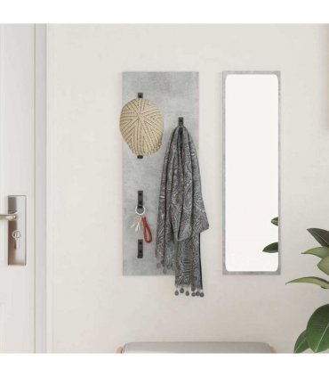vidaXL Wall-Mounted Coat Rack Concrete Grey 30 x 1.5 x 80 cm