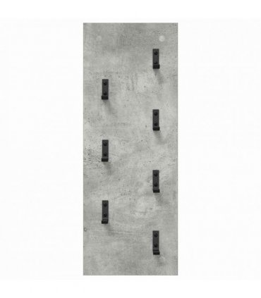 vidaXL Wall-Mounted Coat Rack Concrete Grey 30 x 1.5 x 80 cm