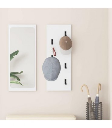 vidaXL Wall-Mounted Coat Rack White 30 x 1.5 x 80 cm Engineered wood