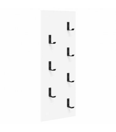 vidaXL Wall-Mounted Coat Rack White 30 x 1.5 x 80 cm Engineered wood