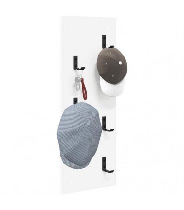 vidaXL Wall-Mounted Coat Rack White 30 x 1.5 x 80 cm Engineered wood