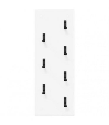 vidaXL Wall-Mounted Coat Rack White 30 x 1.5 x 80 cm Engineered wood