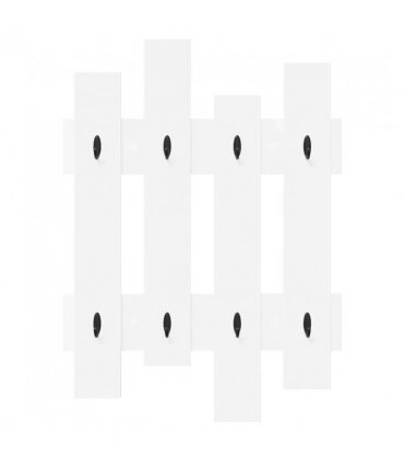 vidaXL Wall-Mounted Coat Rack White 60 x 3 x 82 cm Engineered wood