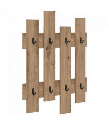 vidaXL Wall-Mounted Coat Rack Wall-mounted Artisan Oak 60 x 3 x 82 cm