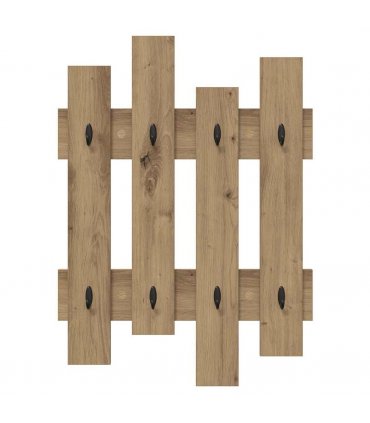 vidaXL Wall-Mounted Coat Rack Wall-mounted Artisan Oak 60 x 3 x 82 cm