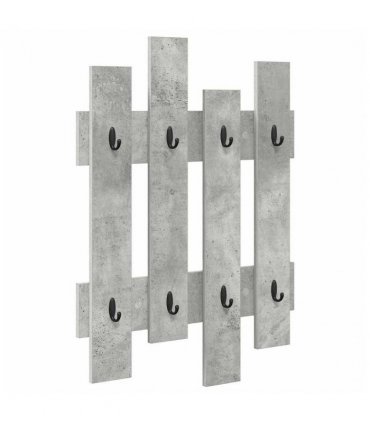 vidaXL Wall-Mounted Coat Rack Concrete Grey 60 x 3 x 82 cm