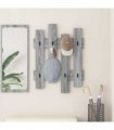 vidaXL Wall-Mounted Coat Rack Wall-mounted Grey Sonoma 60 x 3 x 82 cm