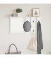 vidaXL Wall-Mounted Coat Rack White 85 x 10 x 45 cm Engineered wood