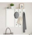 vidaXL Wall-Mounted Coat Rack White 84 x 10 x 80 cm Engineered wood