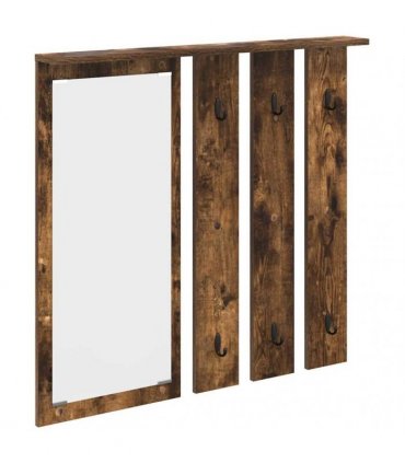 vidaXL Wall-Mounted Coat Rack with Shelf Smoked oak 84 x 10 x 80 cm