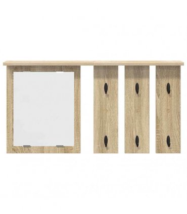 vidaXL Wall-Mounted Coat Rack with Shelf Sonoma oak 85 x 10 x 45 cm