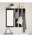 vidaXL Wall-Mounted Coat Rack with Shelf Black oak 84 x 10 x 80 cm